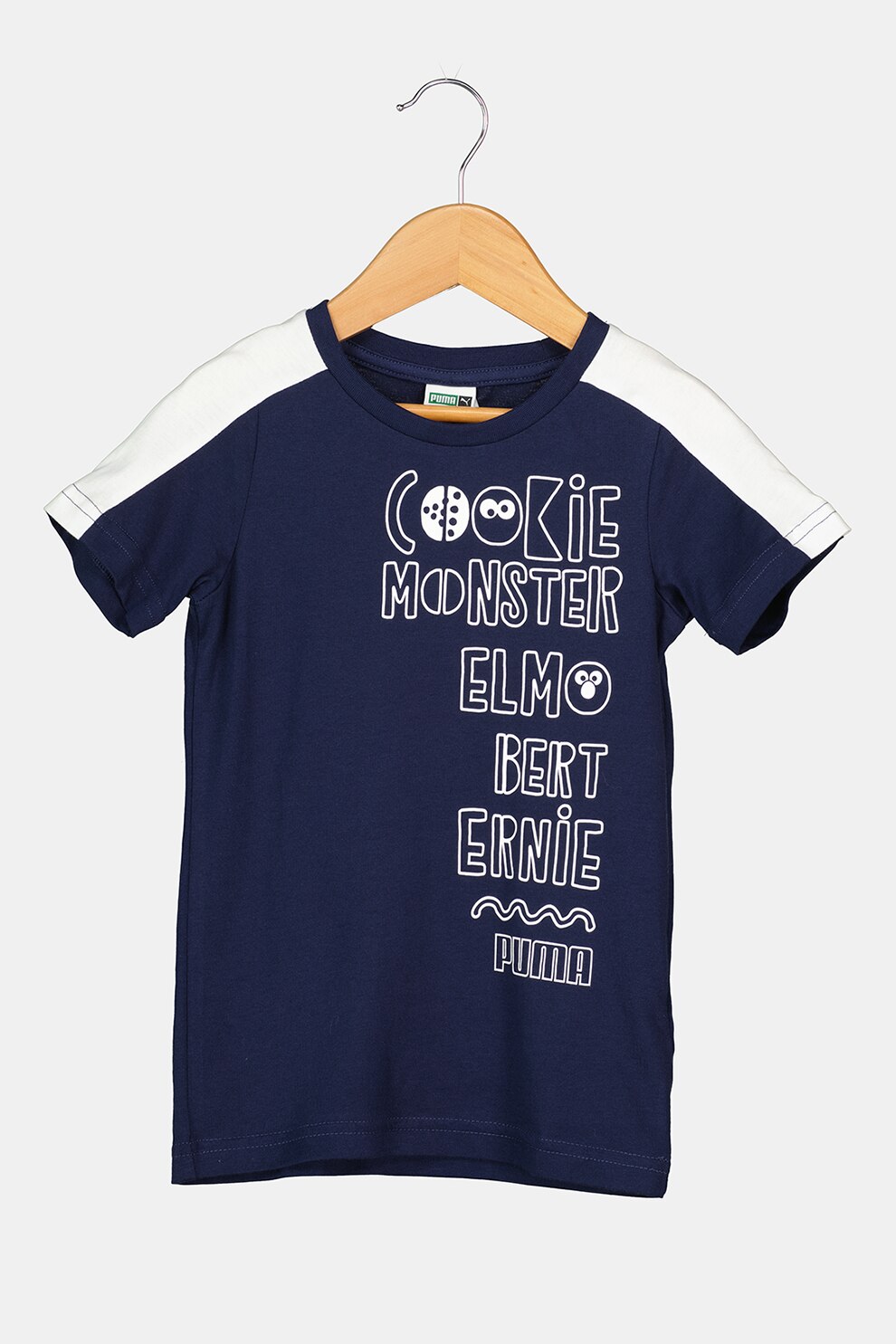 Puma, Tricou de bumbac cu imprimeu, Bleumarin, 128 CM