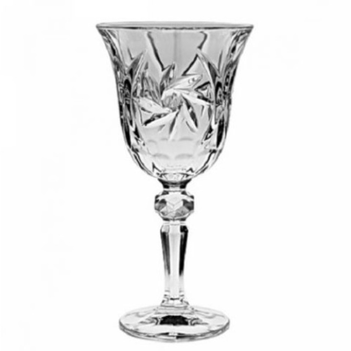 6 darabos Lorey Pinwheel borospohár szett 280ml Bohemia Crystal