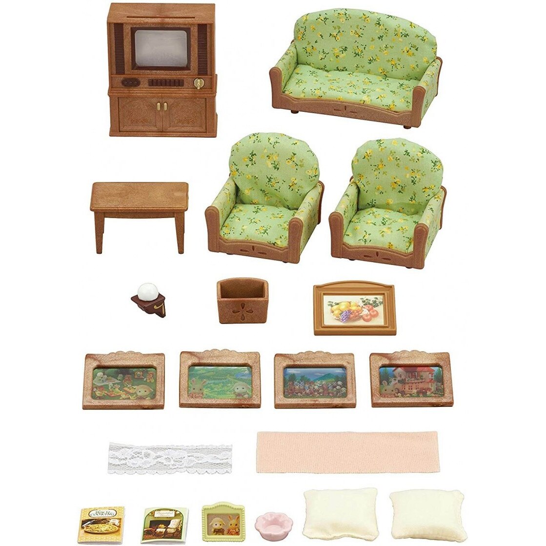 Set Sylvanian Families 5287, mobilier sufragerie, 20 piese