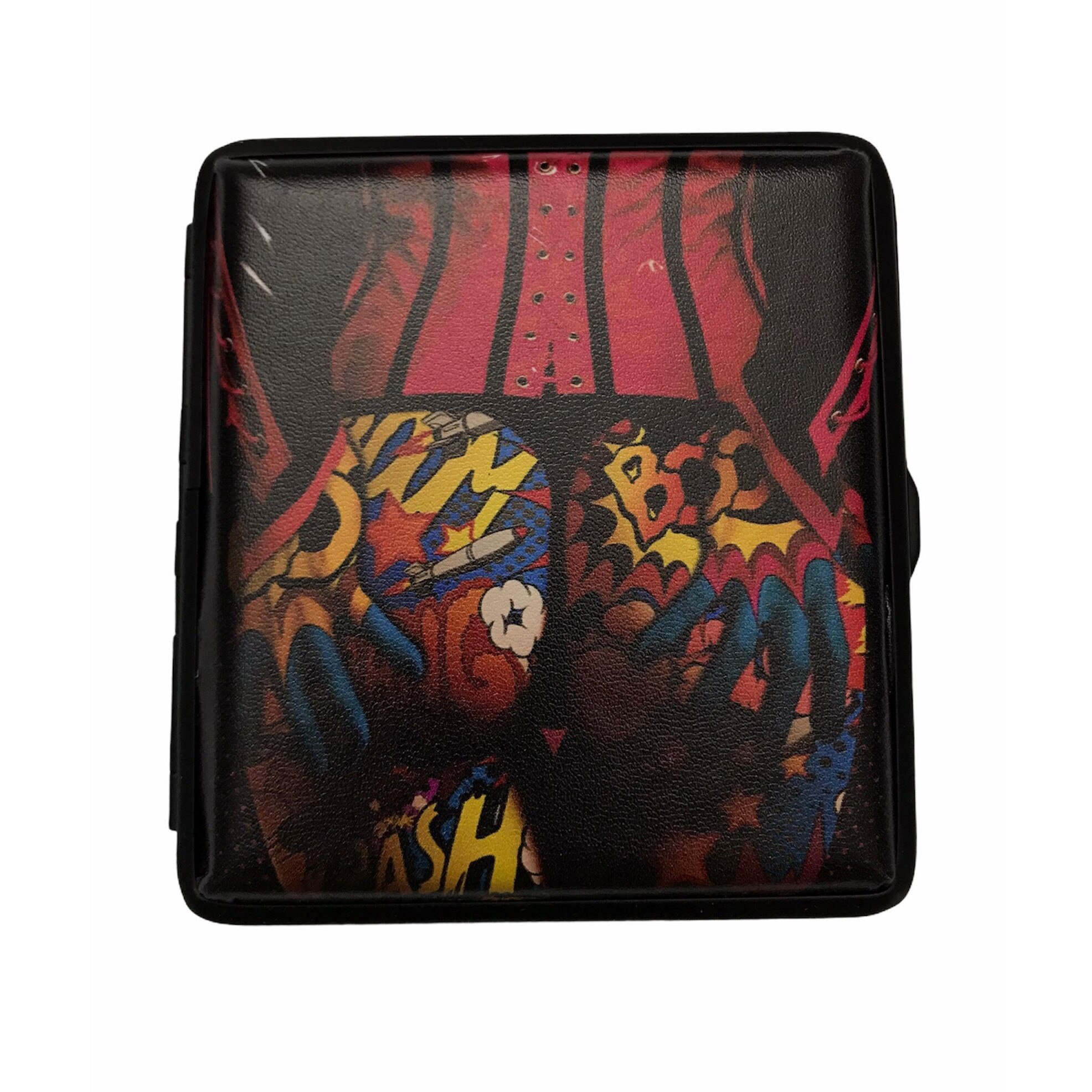 Tabachera Angel Hands multicolor, capacitate 20 tigarete