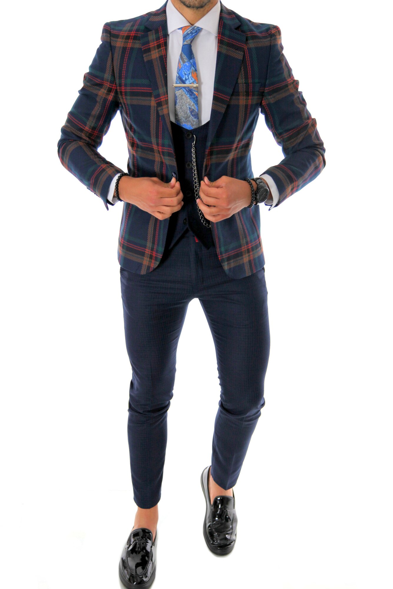 Sacou pentru barbati, slim fit, elegant, bleumarin, B5288, Bleumarin, 46