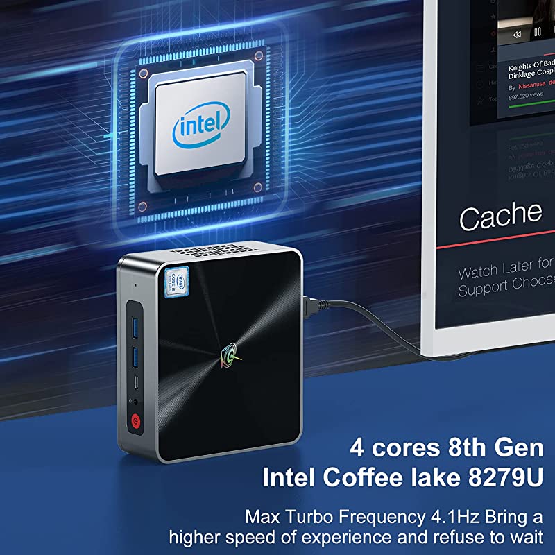 Beelink Mini PC SEi12, Intel Core i5-12450H 8-Core 12-Thread up to 4.40GHz,  16G RAM 500G PCIe 4.0 SDD, 4K Dual Display, WiFi 6 Bluetooth 5.2, USB 3.0  Type-C, Mini Desktop PC 