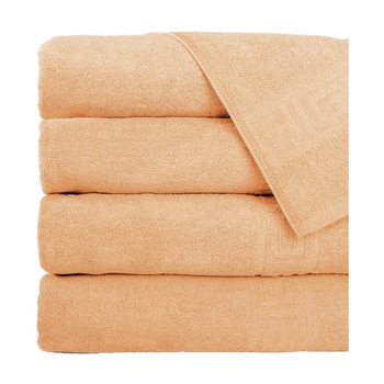 Set 5 prosoape bumbac 100% cu bordura greceasca, 50x90 cm, Ralex Pucioasa, Orange Pal Set 5 prosoape bumbac 100% cu bordura greceasca, 50x90 cm, Ralex Pucioasa, Orange Pal