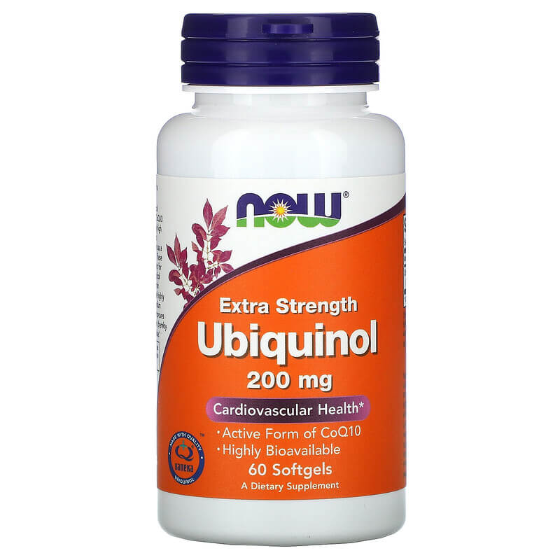 Supliment alimentar, NOW FOODS Rezistenta suplimentara ubiquinol 200mg, 60 Capsule gel moi