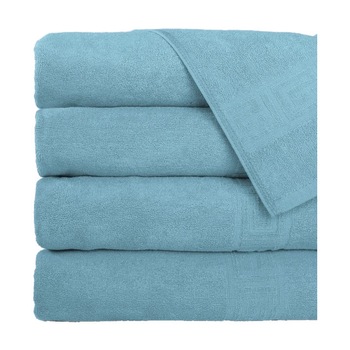 Set 5 prosoape bumbac 100% cu bordura greceasca, 50x90 cm, Ralex Pucioasa, Bleu Pal Set 5 prosoape bumbac 100% cu bordura greceasca, 50x90 cm, Ralex Pucioasa, Bleu Pal