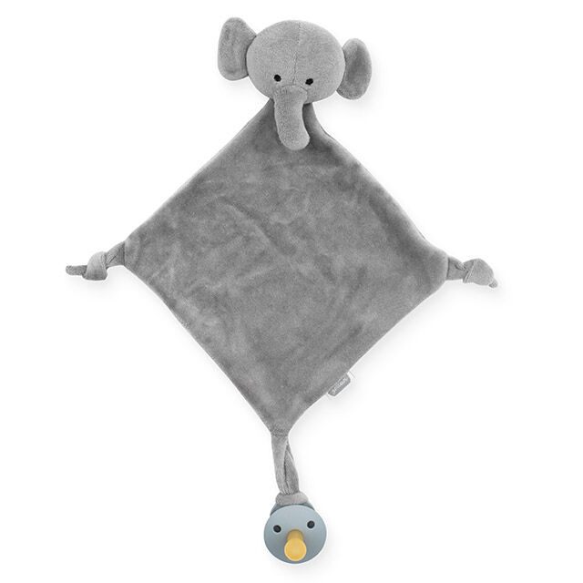 Jucarie paturica de plus, Jollein elephant, 20cm, gri