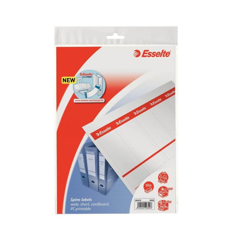 Etichete Biblioraft Esselte, Printabile, 75 mm Latime, 50 Etichete/Set