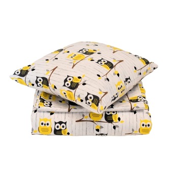 Lenjerie pat 120x60 cm 5 piese model bufnite Lenjerie pat 120x60 cm 5 piese model bufnite