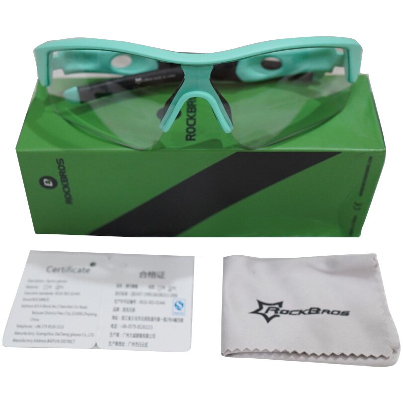 Ochelari sport fotocromati Rockbros 10056, rama verde-negru