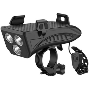 Frontala bicicleta 4in1 Rockbros P1-BK, 400 lumeni, incarcare USB, 4000mAh, functie incarcare telefon Frontala bicicleta 4in1 Rockbros P1-BK, 400 lumeni, incarcare USB, 4000mAh, functie incarcare telefon