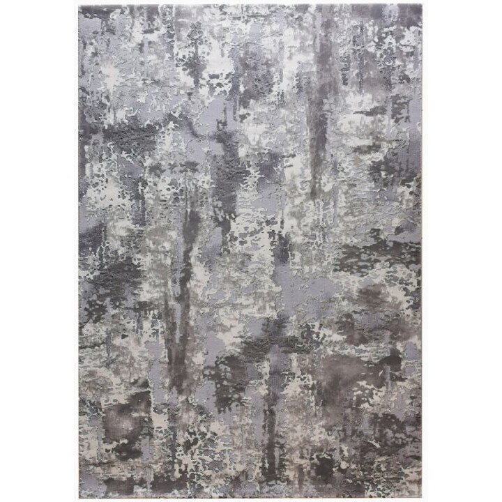 Covor Karacahan Alya Z359B Grey/Crem, 160x230 cm, 11 mm inaltime fir, Model abstract