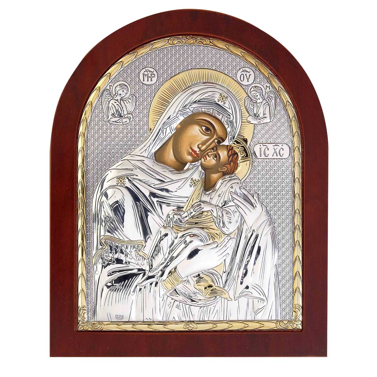 Maica Domnului Dulcea Sarutare Icoana Argint 8.5x10cm ClassGifts