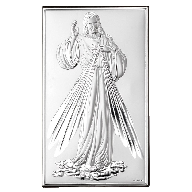 Icoana Argint Iisus-Milostivirea Divina 12X20 Cm ClassGifts