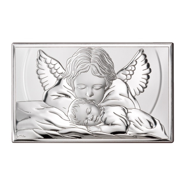 Icoana Argint Ingerul Pazitor 15X9 Cm ClassGifts