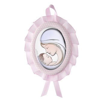 Icoana Patut Fetite Maica si Pruncul 10x13cm Roz cu Melodie ClassGifts Icoana Patut Fetite Maica si Pruncul 10x13cm Roz cu Melodie ClassGifts