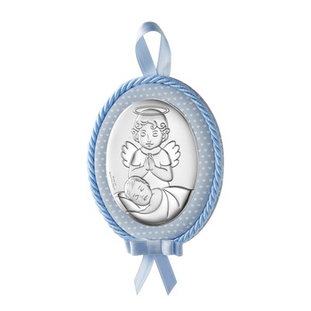 Icoana Patut Baietei Ingerul Pazitor 9x12cm Albastru cu Melodie ClassGifts Icoana Patut Baietei Ingerul Pazitor 9x12cm Albastru cu Melodie ClassGifts