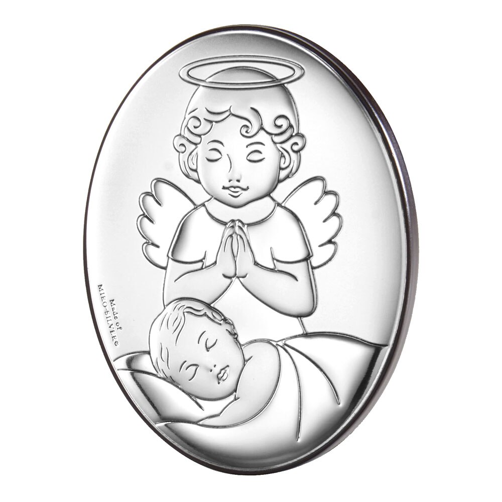 Icoana Inger Pazitor 7x9cm Argintiu Oval ClassGifts