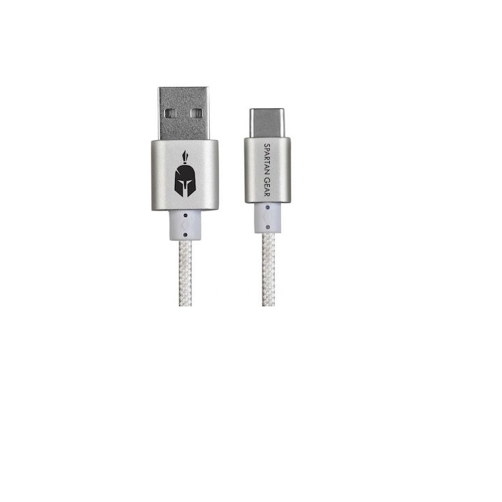 Spartan Gear Usb C Kábel, Fehér, PS 5 Xbox One Tablet Telefon