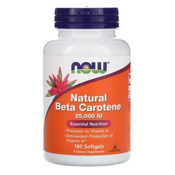 Supliment alimentar, NOW FOODS, Beta caroten natural 7.500mcg, 180 capsule moi Supliment alimentar, NOW FOODS, Beta caroten natural 7.500mcg, 180 capsule moi