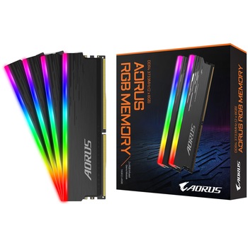 Memorie Gigabyte AORUS RGB, 16GB DDR4, 3733MHz CL18, Dual Channel Kit (With Demo Kit) Memorie Gigabyte AORUS RGB, 16GB DDR4, 3733MHz CL18, Dual Channel Kit (With Demo Kit)