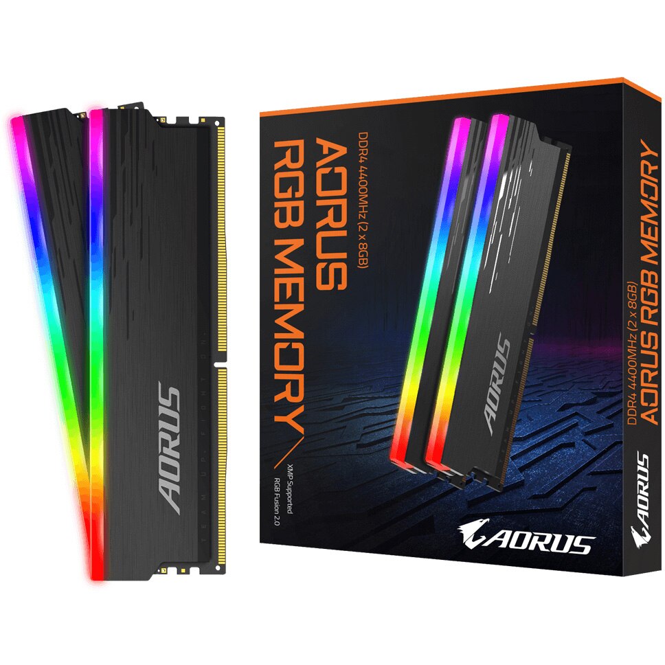 Memorie Gigabyte AORUS RGB, 16GB DDR4, 4400MHz CL19, Dual Channel Kit