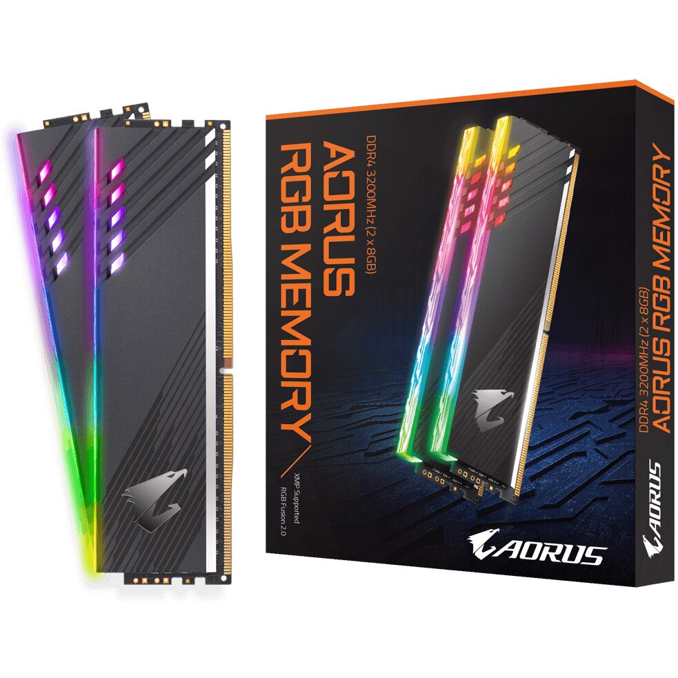 Memorie Gigabyte AORUS RGB, 16GB DDR4, 3200MHz CL16, Dual Channel Kit