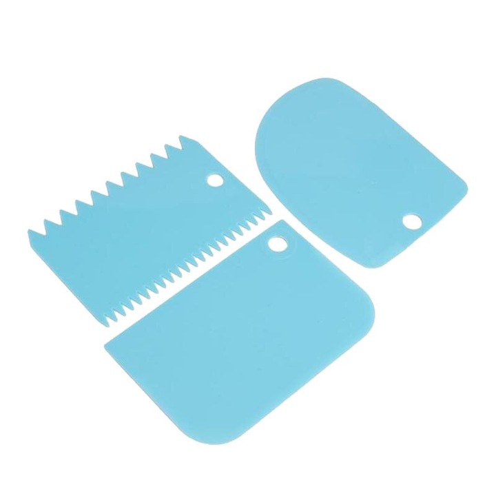 Set 3 Raclete pentru decorare torturi sau prajituri, culoare albastru