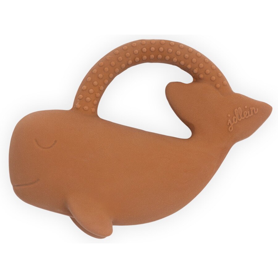 Jucarie dentitie, Jollein Whale, cauciuc, caramel