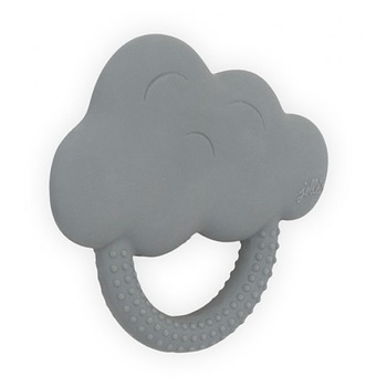 Jucarie dentitie, Jollein Cloud, cauciuc, gri Jucarie dentitie, Jollein Cloud, cauciuc, gri