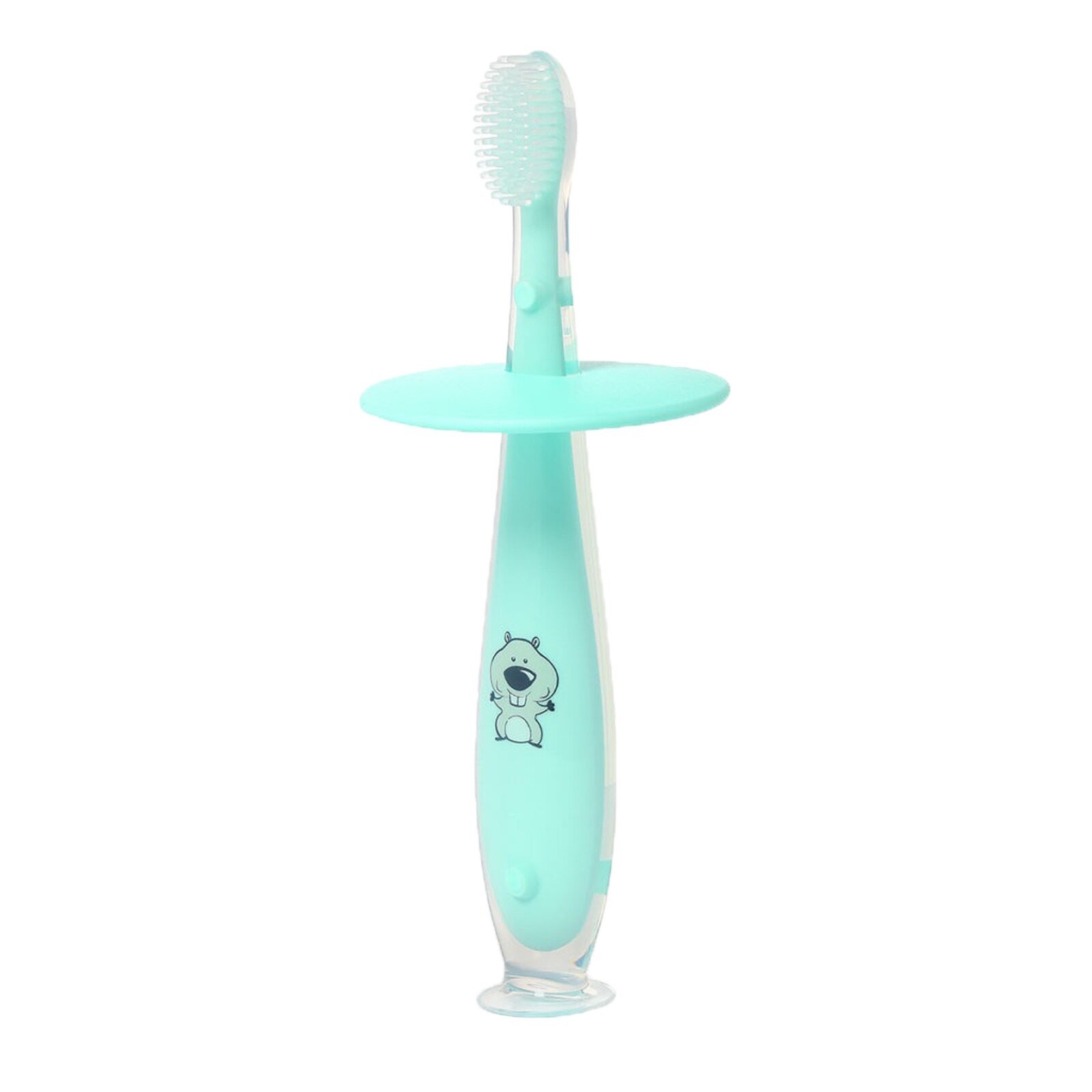 Periuta de dinti cu inel de protectie 12+ luni BabyOno 552/01V, Verde