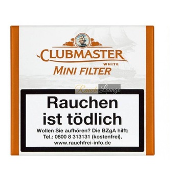 Set 10 Tigari de foi Clubmaster mini filter white Set 10 Tigari de foi Clubmaster mini filter white