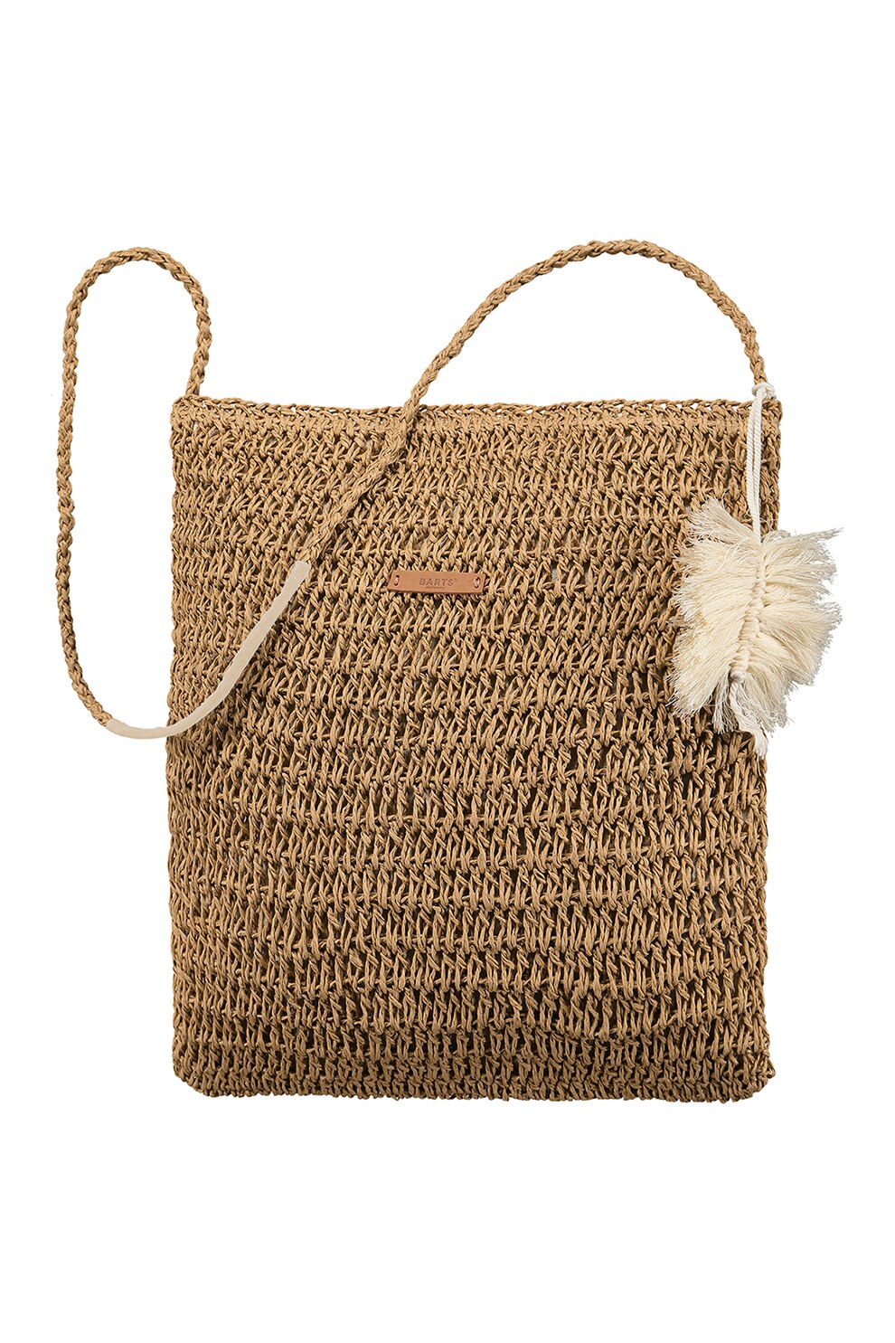 Barts, Geanta din paie de hartie cu bareta de umar Mirra, Cafeniu