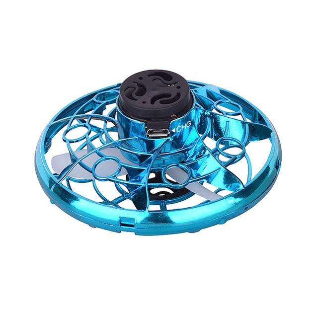 Spinner zburator cu acumulator si incarcare usb, lumina led, efect de bumerang, albastru