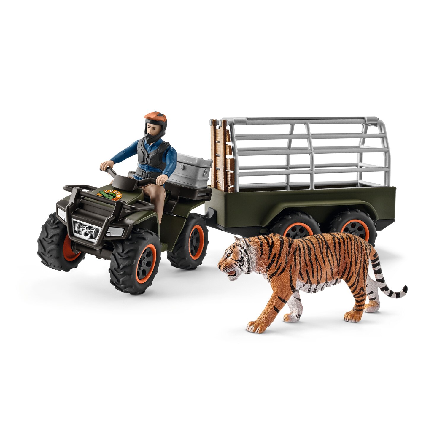 Set figurine Schleich, ATV cu remorca
