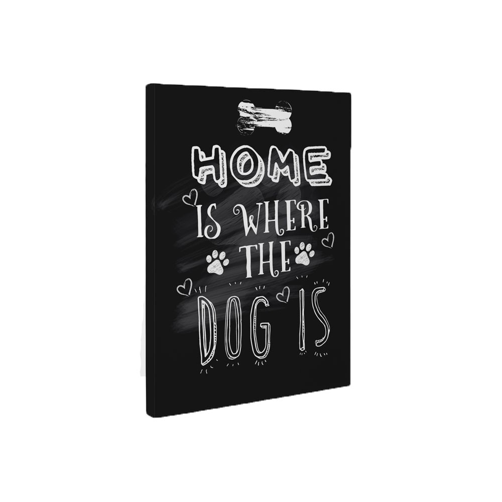 Home and dog - Tablou Canvas - 50x65 cm
