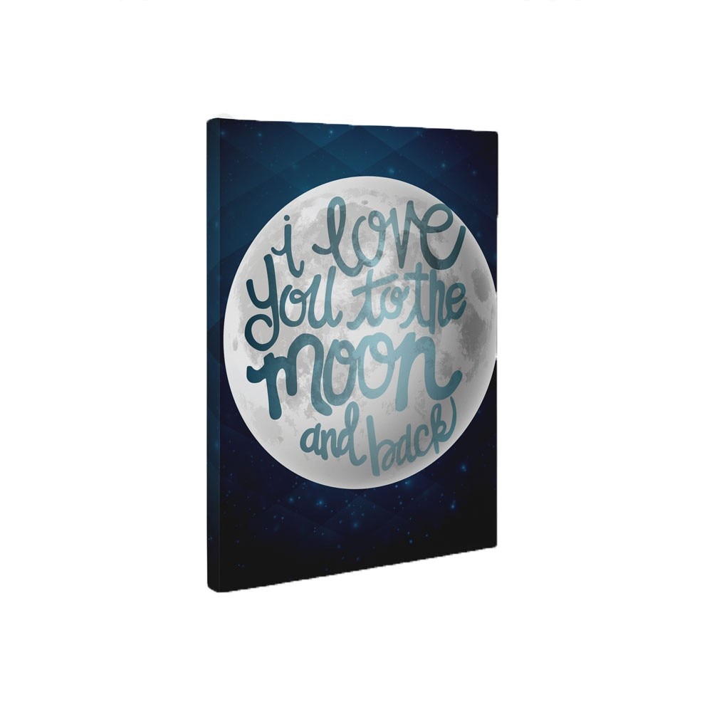 To the moon and back - Tablou Canvas - 50x65 cm