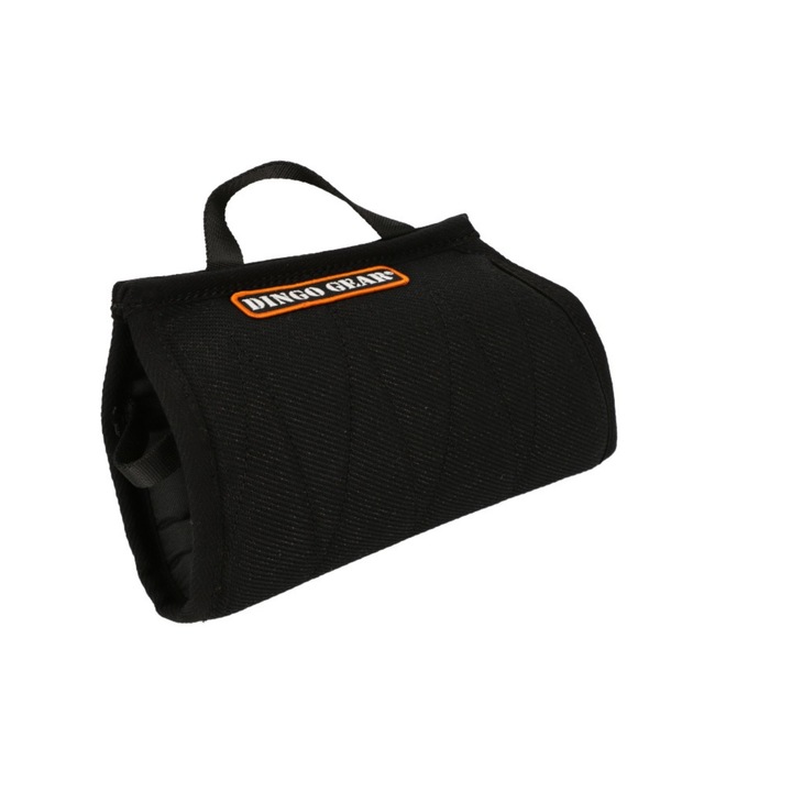 Mini-maneca pentru antrenamentul cainilor, DINGO GEAR, Soft, 1 maner, Nylcot, Negru, 37x22x10 cm