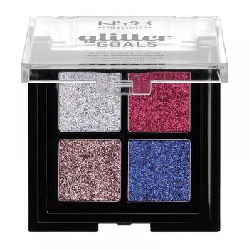 Paleta cu 4 nuante de glitter cremos, Nyx Love On Top Paleta cu 4 nuante de glitter cremos, Nyx Love On Top