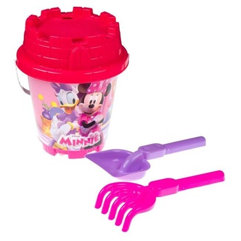 Galetusa cu jucarii de nisip Minnie Mouse, 4 elemente Galetusa cu jucarii de nisip Minnie Mouse, 4 elemente