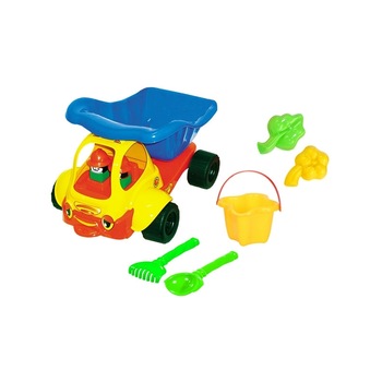 Camion Basculanta Tupiko cu doua figurine si accesorii nisip, Robentoys Camion Basculanta Tupiko cu doua figurine si accesorii nisip, Robentoys