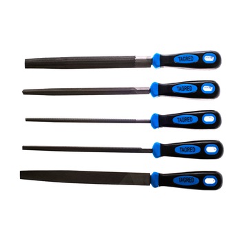 Set de pile si raspele Tagred pentru lemn si metal, 300mm, negru/albastru, 5 buc Set de pile si raspele Tagred pentru lemn si metal, 300mm, negru/albastru, 5 buc