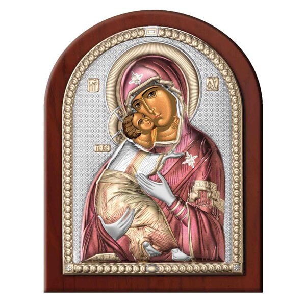 Icoana Argint Maica lui Vladimir 6x8.5cm Color ClassGifts