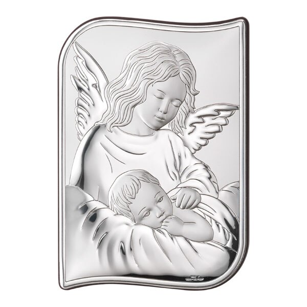 Icoana Argint Ingerul Pazitor 9x13cm Argintiu ClassGifts