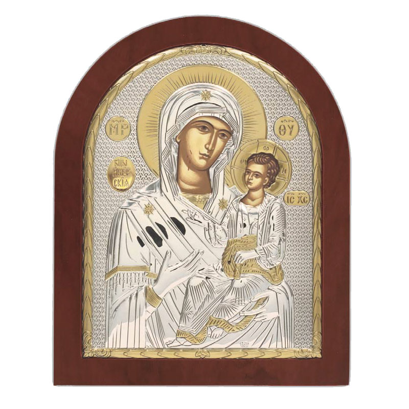 Icoana Argint Maicii Domnului a€žVindecatoareaa€ 8.1x9.6cm ClassGifts