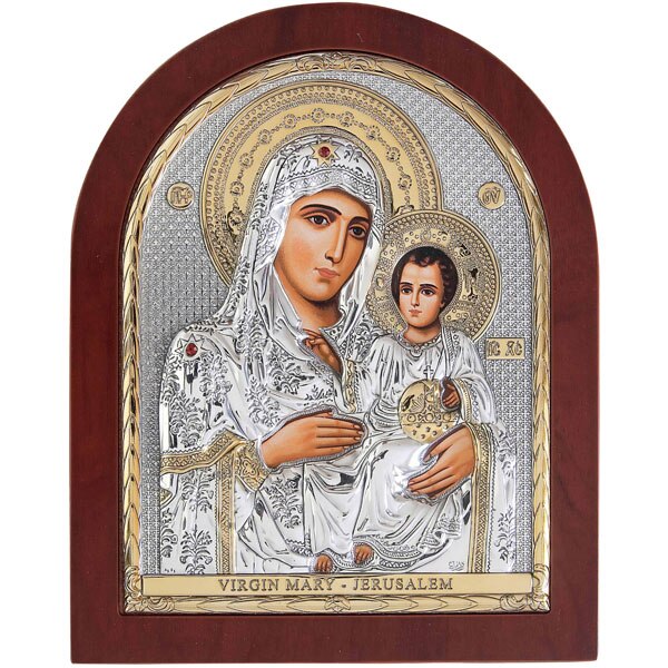 Icoana Maica Domnului de la Ierusalim Argint 8.1x9.6cm ClassGifts