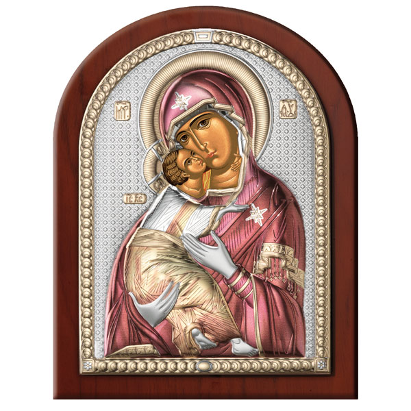 Icoana Argint Maica Domnului Vladimir 4.5x6.5x2cm Color ClassGifts