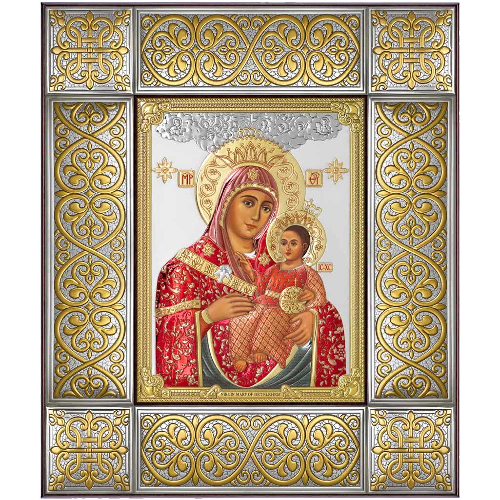 Icoana Argint Maica Domnului de la Betleem 34.5x41cm Color ClassGifts