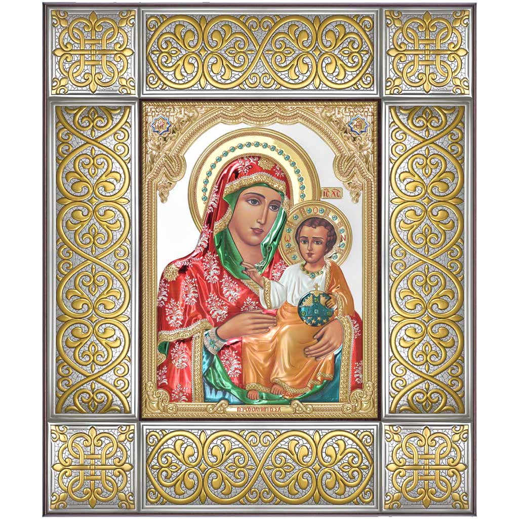 Icoana Argint Maica Domnului Ierusalim 34.5x41cm Color ClassGifts