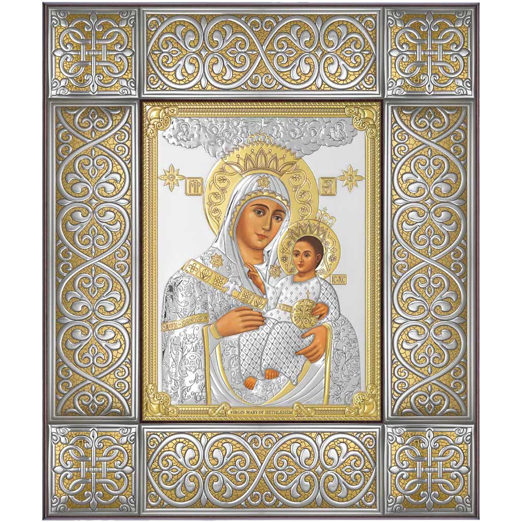 Icoana Argint Maica Domnului de la Betleem 34.5x41cm Auriu ClassGifts