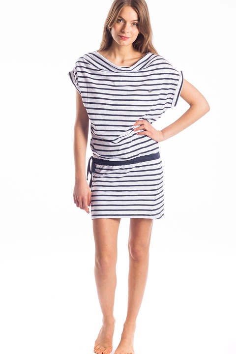 Fundango, Carina csíkos ruha, Fehér/Tengerészkék